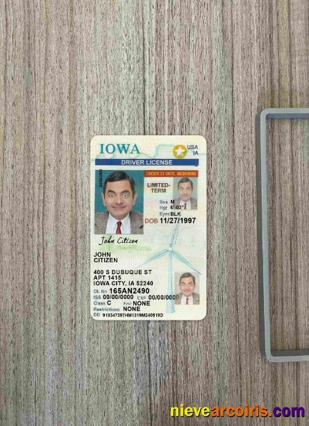 USA Iowa driving license photolook
